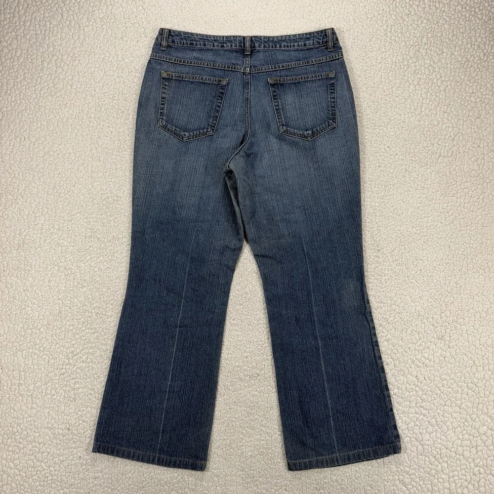 Mossimo Bootcut Jeans Women's 12 (34x27) Y2K Western Whiskered Boho